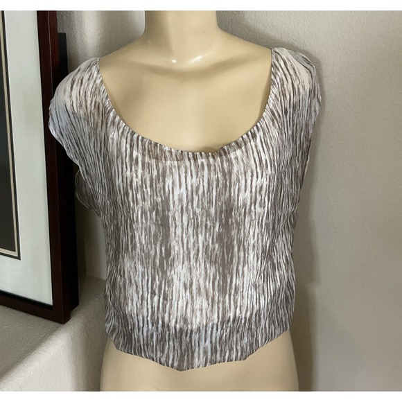 Alice + Olivia Top Layered Cami Blouse Silk Lining Women Sz XS Animal Print - Picture 2 of 10
